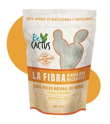 Pack Batido Naranjo (Vitamínico) de nopal con naranja y zanahoria- BeCactus 125 g - Imagen 3